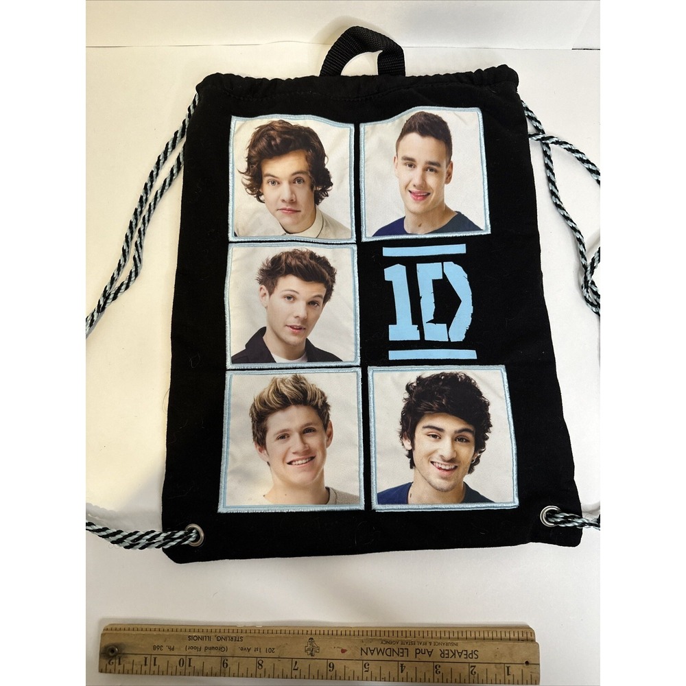 One Direction 1D Drawstring Backpack RARE 2014 16"x12" Liam Payne Harry‎ Styles